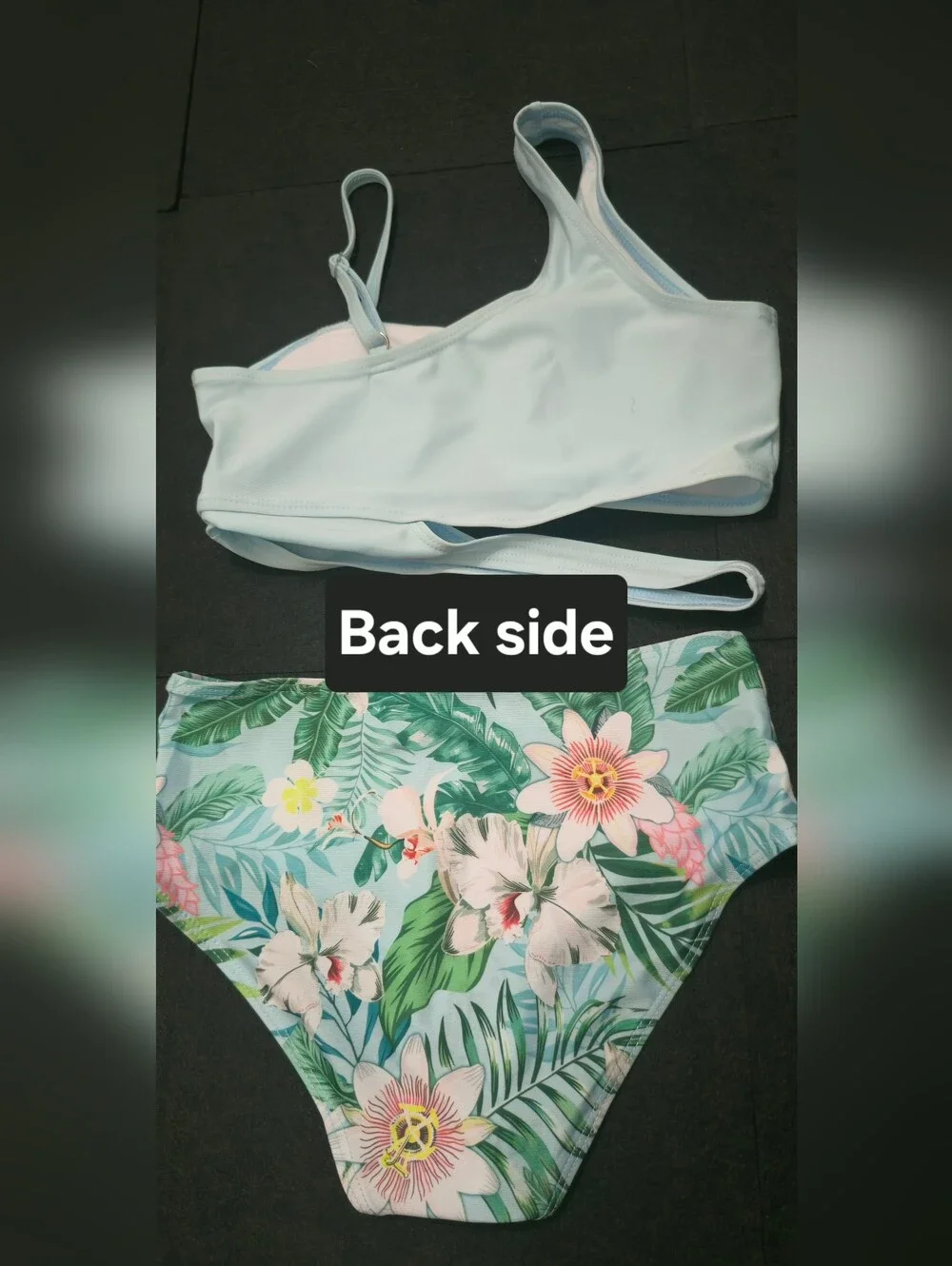 Youth Girls Size 10 Tropical Bikini Set with Matching Sarong